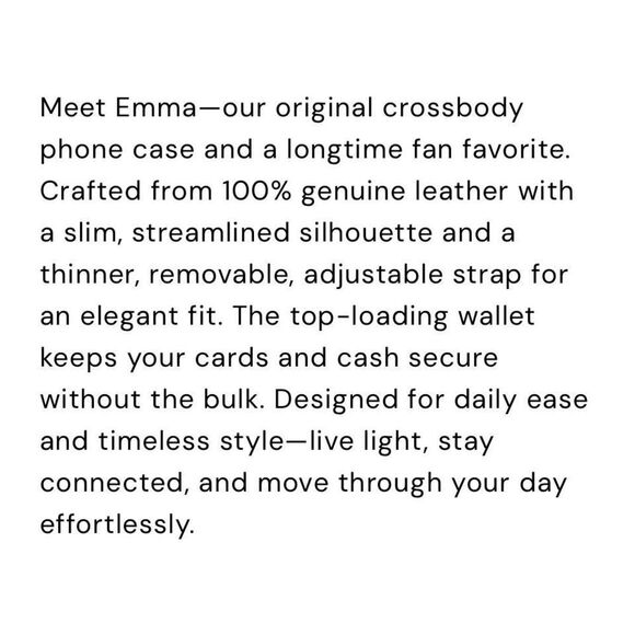 Bandolier Emma Crossbody Phone Case Wallet – iPhone SE / 7 / 8 – Gold Leather – - Picture 8 of 9